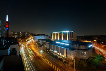 3_Exterior of the hotel at night